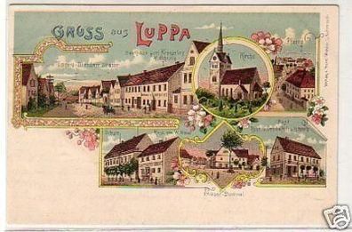 31894 Ak Lithographie Gruss aus Luppa 1903