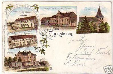 31890 Ak Lithographie Gruss aus Etgersleben 1899
