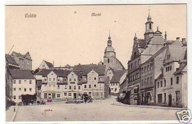 31567 Ak Colditz Markt mit Apotheke um 1910