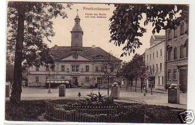 31562 Ak Frankenhausen Partie am Markt mit Rathaus 1908