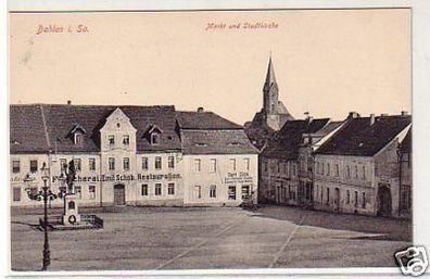 31480 Ak Dahlen Markt mit Fleischerei um 1910
