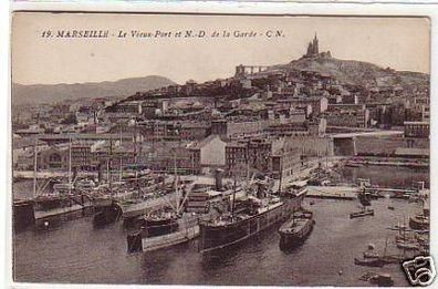 31320 Ak Marseille Le Vieux Port um 1920