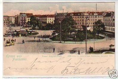 31271 Ak Gruss aus Hannover Ernst August Platz 1902
