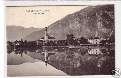 31210 FeldpostAk Nassereith in Tirol Partie am See 1916