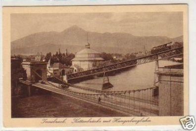 31073 Ak Innsbruck Kettenbrücke mit Hungerburgbahn 1920