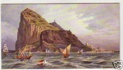 30845 Gemälde Ak Gibraltar Blick vom Mittelmeer um 1920
