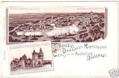 28671 Ak Lithographie Gruss aus Budapest Ungarn 1900