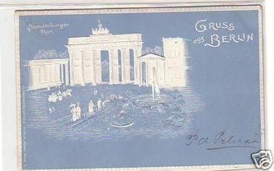 28780 Präge Ak Gruß aus Berlin Brandenburger Tor 1899