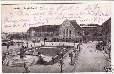 28844 Feldpost Ak Aachen Hauptbahnhof 1916