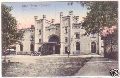 29282 Feldpost Ak Lissa in Posen Bahnhof 1915