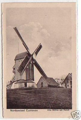 29347 Ak Nordseebad Cuxhaven Alte Mühle am Deich um1930