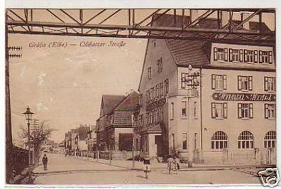 29406 Ak Gröba (Elbe) Oschatzer Strasse 1920