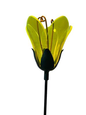 Sonnenfänger Blume am Swingstab Gartenstecker Ø8cm H90cm gelb Stecker Garten