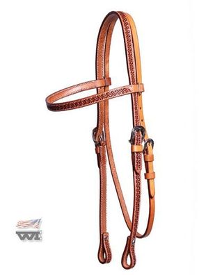 Western Imports Kopfstück Headstall Snake Tooling