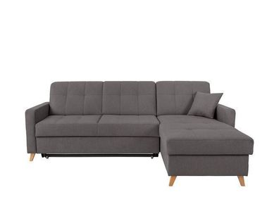 Ecksofa Lars | Couch Sofa mit Schlaffunktion | 161 x 223 x 83 cm, Grau