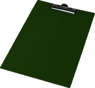 Klemmbrett Schreibplatte A4 economy PVC-Folie leinengeprägt farbig dunkelgrün