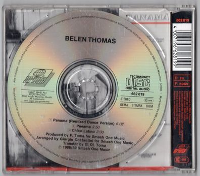 Belen Thomas Maxi-CD PANAMA © 1989 Electronic Italo Disco 3-track Ariola 662 819