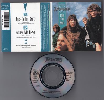 Domain CD-SINGLE 3-Inch EDGE OF THE KNIFE © 1990 Frontrow 2-trck Harden my heart
