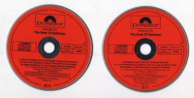 Rainbow 2 CDs THE BEST OF Rainbow 1983 Polydor RED FACE fatbox case # 800 074-2