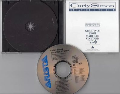 Carly Simon Promo-CD Greatest HITS LIVE Arista 1988 Ihr persönliches CD-Exemplar