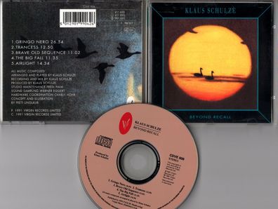 Klaus Schulze CD BEYOND RECALL © 1991 Virgin incl. Promo Sheet # CDVE 906