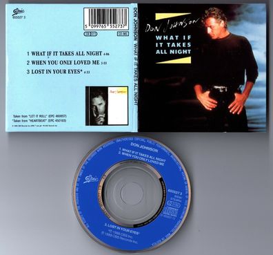 Don Johnson CD-SINGLE WHAT IF IT TAKES ALL NIGHT © 1989 ( 3-Inch) NEAR MINT