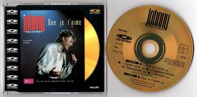 Johnny Hallyday - CDV CD-VIDEO - QUE JE T'AIME © UK 1987 # PAL 080 354-2