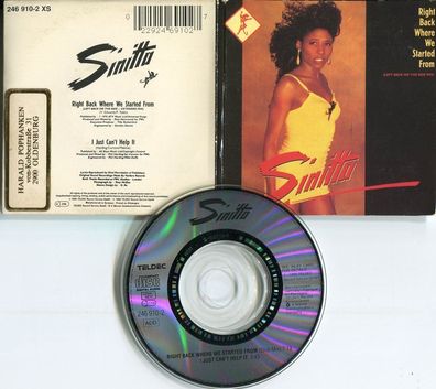 Sinitta 3-Inch CD-SINGLE 1989 RIGHT BACK WHERE WE Started FROM Teldec 246 910-2