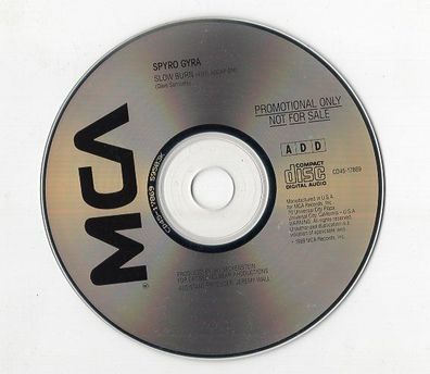 Spyro Gara Promo-CD SLOW BURN 1989 USA 1-track MCA CD45-17869 Fusion near mint