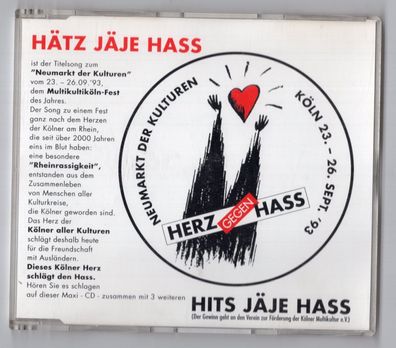 Hätze Jäje Hass Maxi-CD Karneval 93 Schulze 4 Reeves Stephan Runge Neumarkt-Band