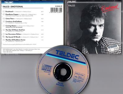 Falco cd Emotional © 1986 teldec 8.26380 first press WEST Germany - 9 Tracks