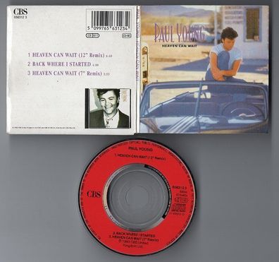 Paul Young CD-SINGLE 3-Inch HEAVEN CAN WAIT 12" Remix 1990 CBS 3-track near mint