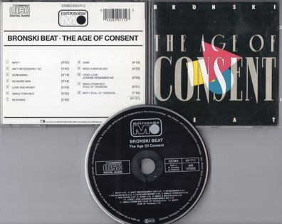 Bronski Beat CD THE AGE OF Consent 1984 Metronome BLACK FACE 1st press 820 171-2