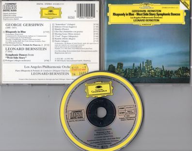 Gershwin Leonard Bernstein CD Rhapsody in Blue WEST SIDE STORY 1983 West Germany