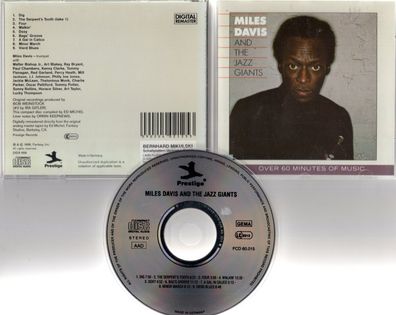 Miles Davis CD MILES DAVIS AND THE JAZZ GIANTS 1986 Prestige FCD-60-015 Jazz Bop