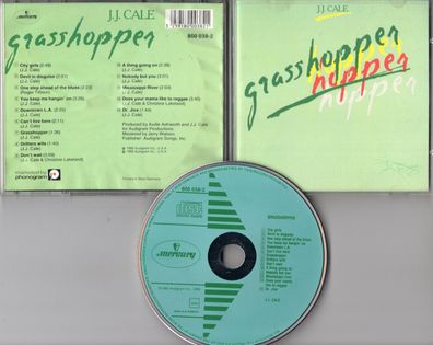 J. J. Cale CD Grasshopper © 1983 Green Arrow design 800 038-2 CD VG+ COVER used