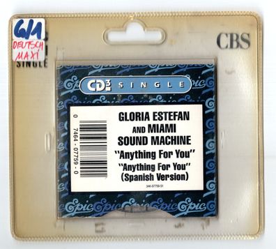 Gloria Estefan and Miami Sound Machine CD-SINGLE 3-Inch Anything FOR YOU © 1988