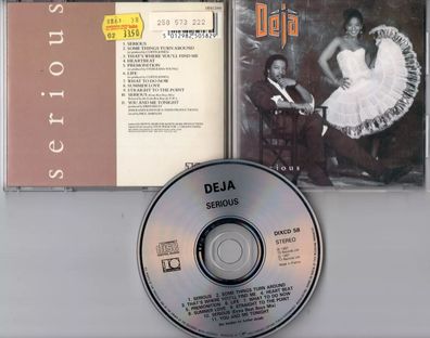 Deja CD Serious © 1987 UK 10 Records # DIXCD 58 Electronic Disco 11-track