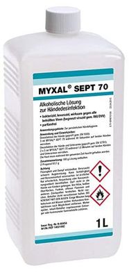 MYXAL® - Handdesinfektion - SEPT 70 - Propanolbasis - 1000ml-Hartflasche