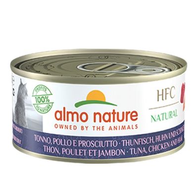 Almo Natur hfc Katze Thunfisch&Huhn&Schinken 150gr Almo Malanico