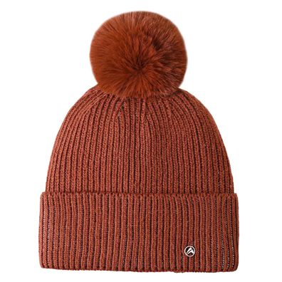 Euro-Star Damen Mütze Beanie ESLucilla dark cinna mit Silberfäden