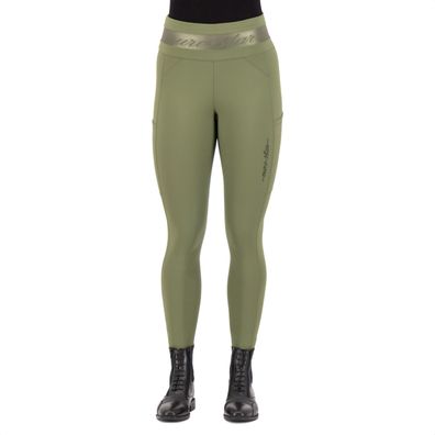 euro-star Damen Reitleggings ESImpress Winter FullGrip Olive