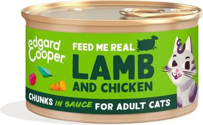 Katze Adult Chunks Lamm/Huhn 85g Edgard cooper