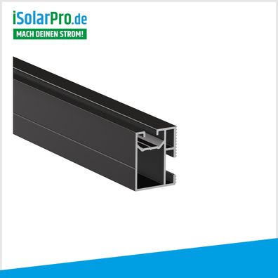 2.4m Isolarpro Premium Solarmontageprofil Aluminium schwarz 32x40mm