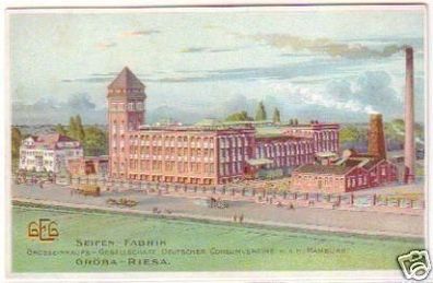 29660 Ak Gröba Riesa Seifen Fabrik um 1910