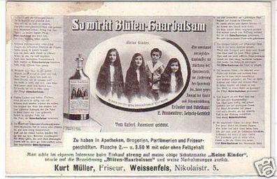 29636 Reklame Ak Weissenfels Frisör Kurt Müller um 1925