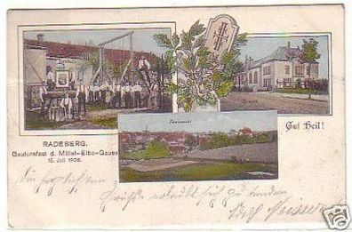 29587 Mehrbild Ak Radeberg Gauturnfest Mittel Elbe 1906
