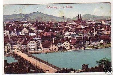 27370 Ak Marburg a.d. Drau Totalansicht Slowenien 1908