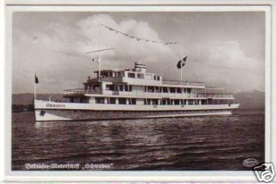 27456 Ak Bodensee Motorschiff "Schwaben" um 1940