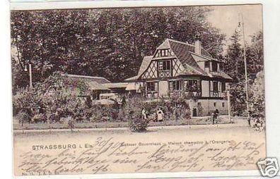 27558 Ak Strassburg Elsässer Bauernhaus 1901